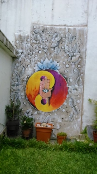  Casa en Villa urquiza - Mural en el jardin  