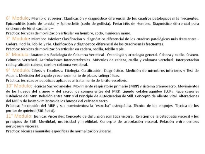  Curso de Osteopatia 